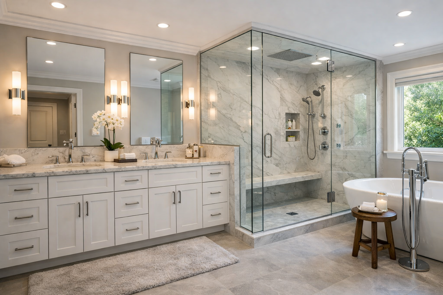 Master Bathroom with Double Vanity